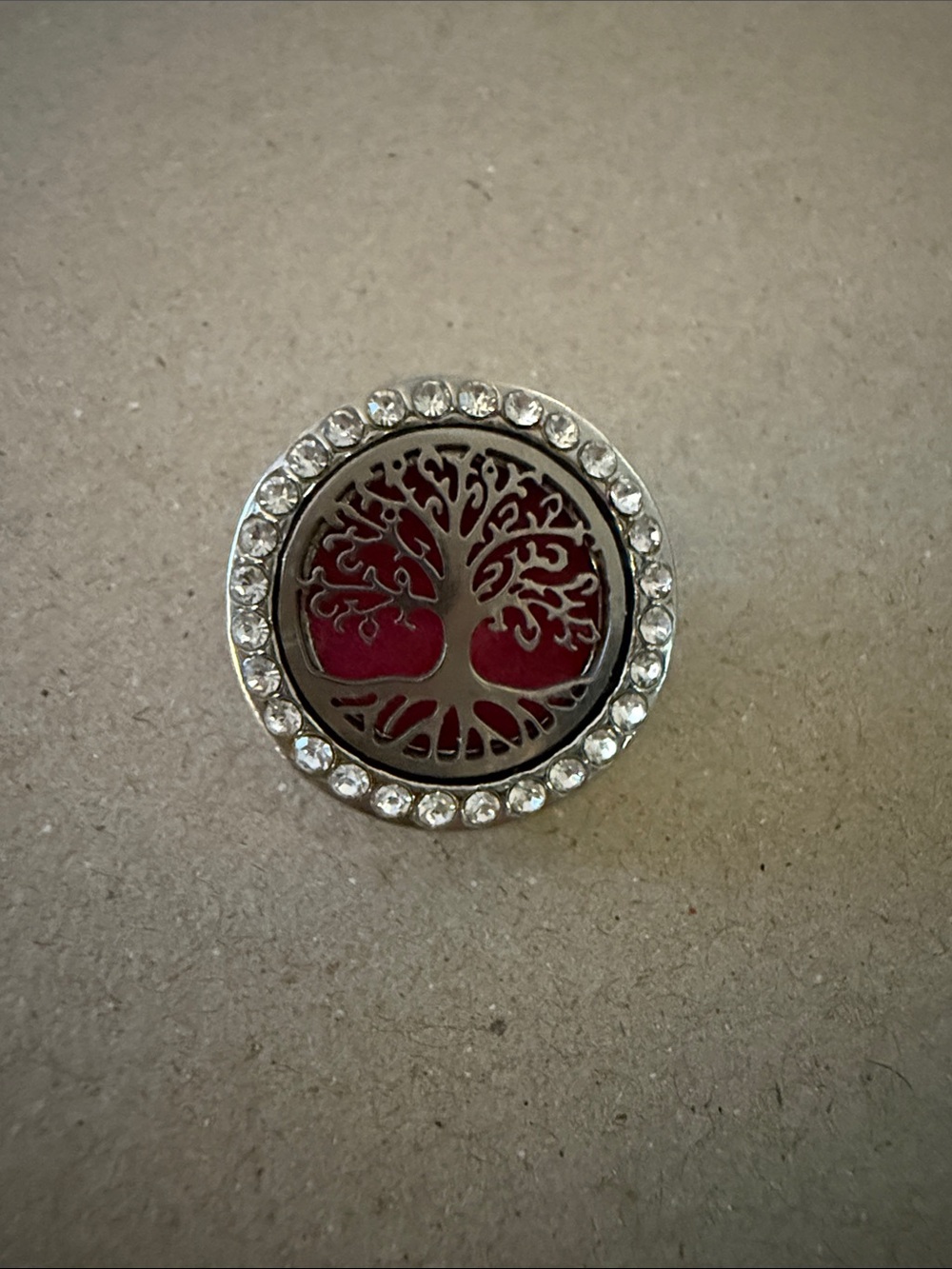 Red Tree of Life Ginger Snap with Crystal Halo
